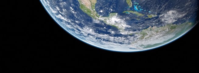 A satellite image of the earth.